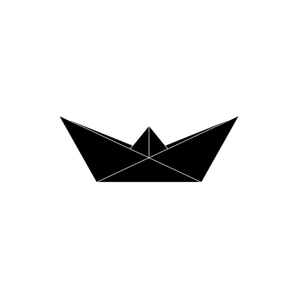 Boat, Water Craft Shape Inspired by Origami Form, can use for Logo Gram, Pictogram, Website, Apps, or Graphic Design Element. Editable vector