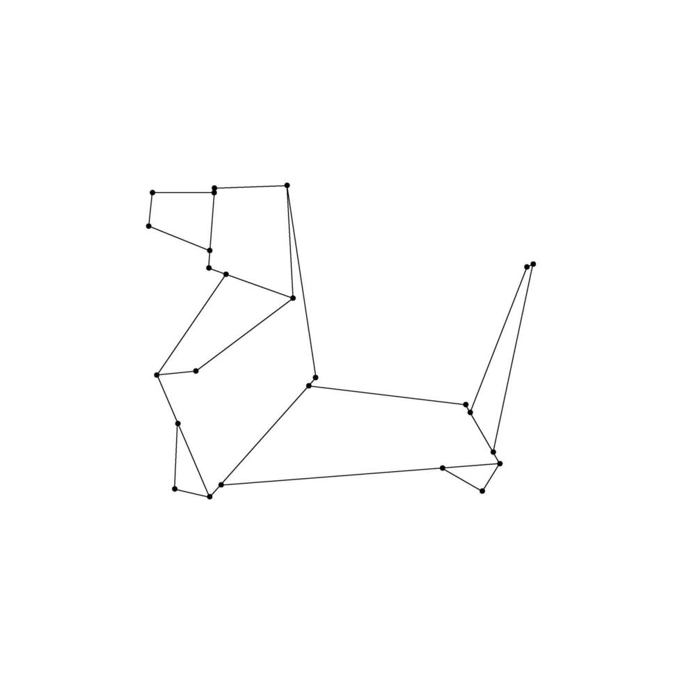 Dog Polygonal Lines, can use for Logo, Pictogram, Animal Figure, Website, Apps, etc. Size Color Editable vector