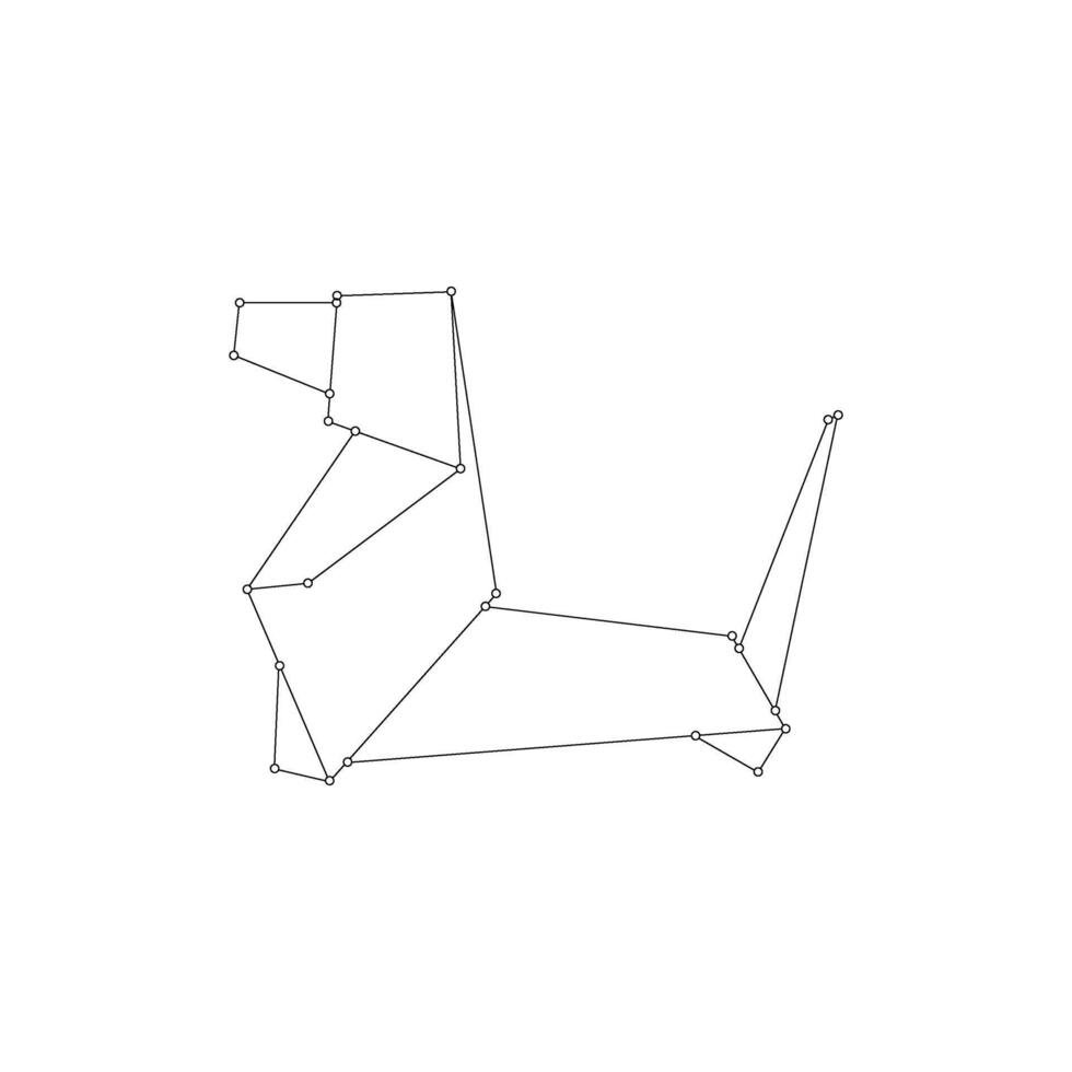 Dog Polygonal Lines, can use for Logo, Pictogram, Animal Figure, Website, Apps, etc. Size Editable vector