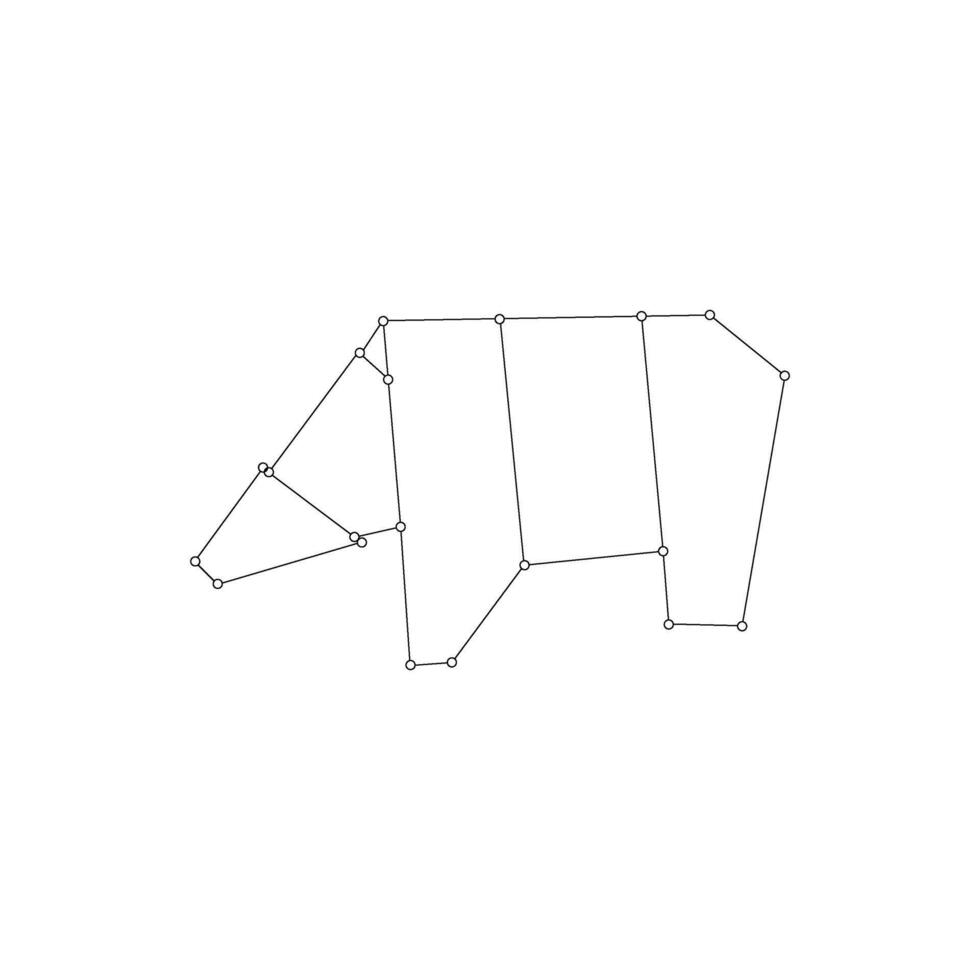 Polar Bear Polygonal Lines, can use for Logo, Pictogram, Endangered Animals Figure, Website, Apps, or Graphic Design Element. Size and Color Editable vector