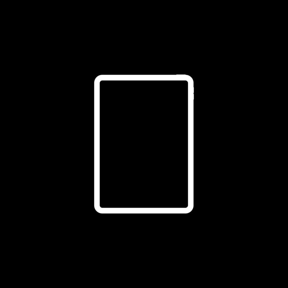 Tablet Computer Silhouette, can use for Logo Gram, Pictogram, Apps, Sign, Icon, Symbol, Mock Up, or Graphic Design Element. vector