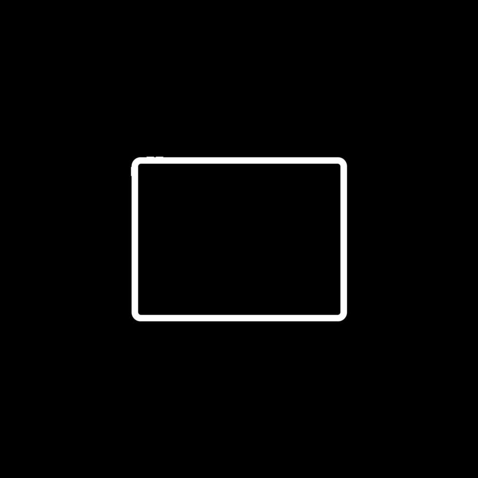 Tablet Computer Silhouette, can use for Pictogram, Logo Gram, Apps, Mock Up, Sign, Icon, Symbol or Graphic Design Element. BW and Flat Style vector