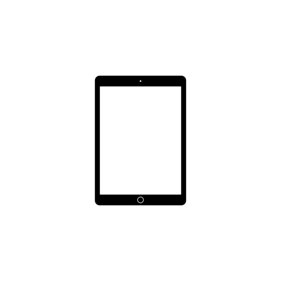 Tablet Computer Silhouette, can use for Pictogram, Logo Gram, Apps, Mock Up, Sign, Icon, Symbol or Graphic Design Element. vector