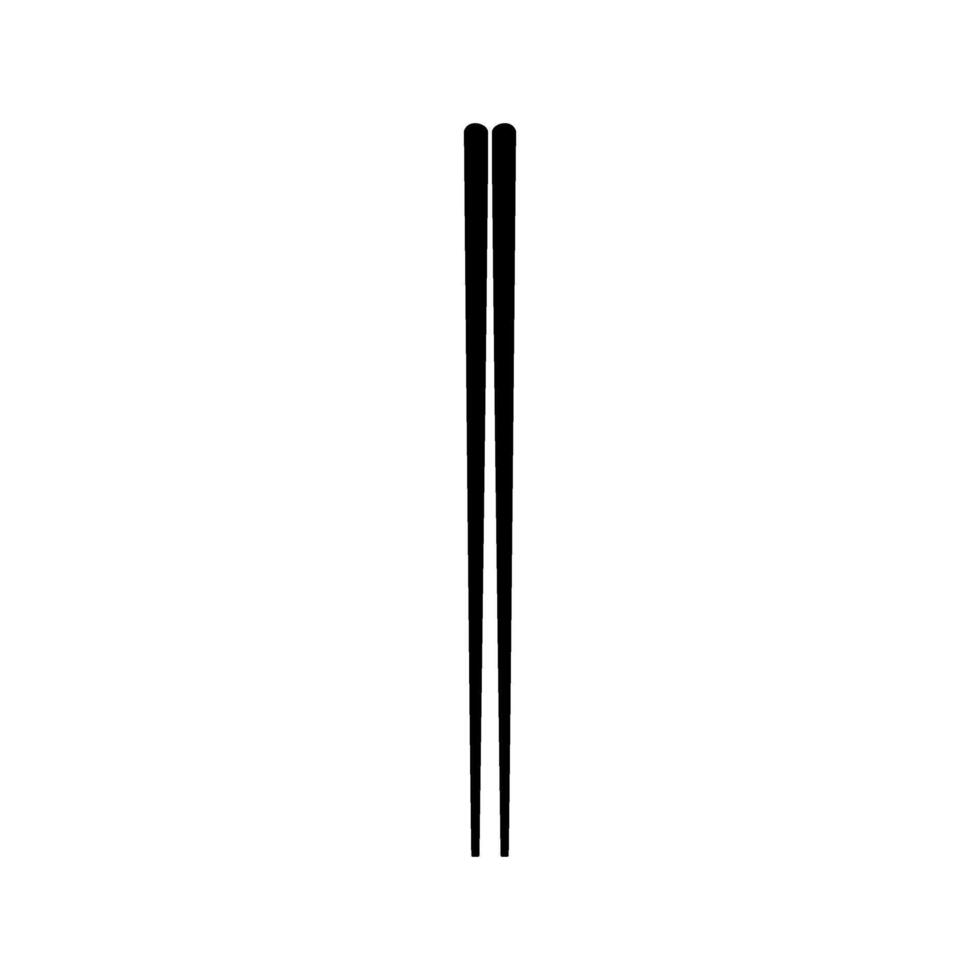 Chopstick Silhouette, can use for Logo, Pictogram, Apps, Asian Food Sign, Oriental Icon Symbol, or Graphic Design Element. Color Size Editable vector