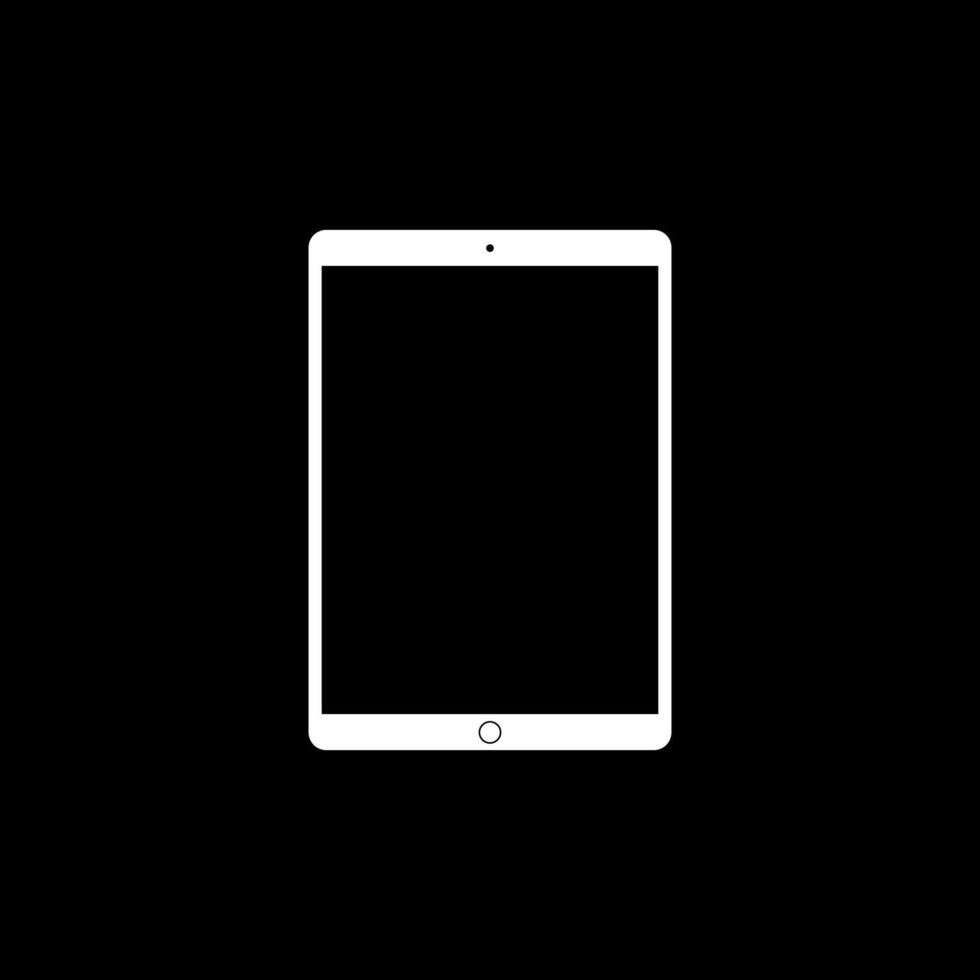 Tablet Computer Silhouette, can use for Pictogram, Logo, Apps, Mock Up, Sign, Icon, Symbol or Graphic Design Element. Color Editable vector
