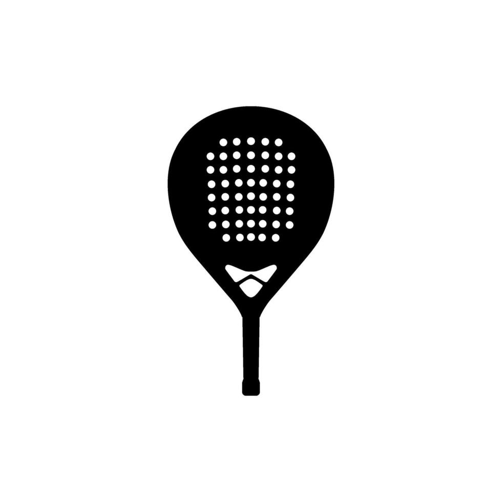 Padel Racket Silhouette, can use for Pictogram, Logo Gram, Apps, Sport News, Website, Icon, Symbol, Sign, or Graphic Deign Element. Editable vector