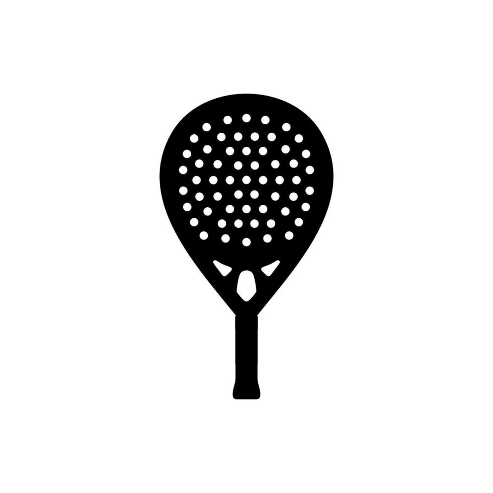 Padel Racket Silhouette, can use for Sport News, Pictogram, Logo Gram, Apps, Website, Icon, Symbol, Sign, or Graphic Deign Element. Color Editable vector