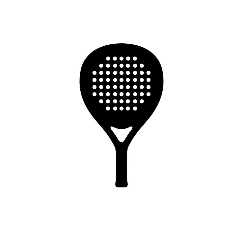Padel Racket Silhouette, can use for Pictogram, Logo Gram, Apps, Sport News, Website, Icon, Symbol, Sign, or Graphic Deign Element. vector