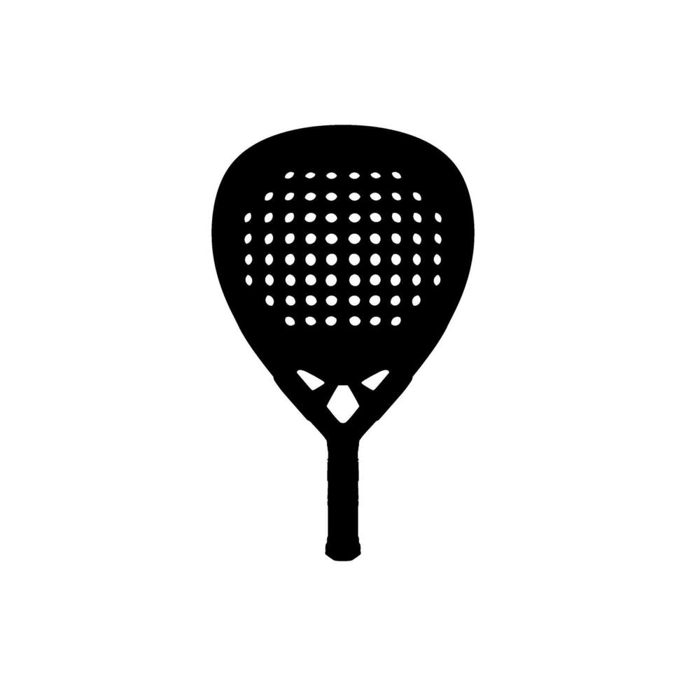 Padel Racket Silhouette, can use for Pictogram, Logo, Apps, Sport News, Website, Icon, Symbol, Sign, or Graphic Deign Element. Color and Size Editable vector