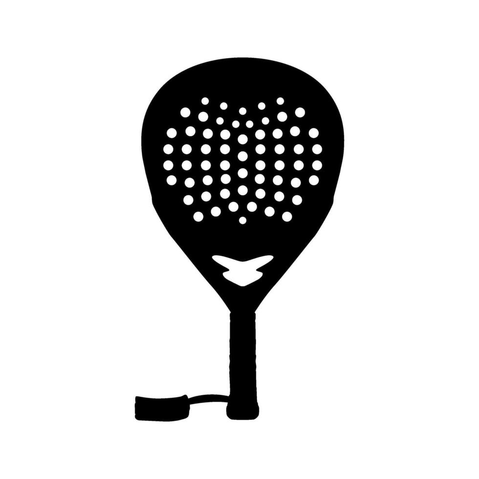 Padel Racket Silhouette, can use for Pictogram, Logo, Apps, Sport News, Website, Icon, Symbol, Sign, or Graphic Deign Element. Size Editable vector