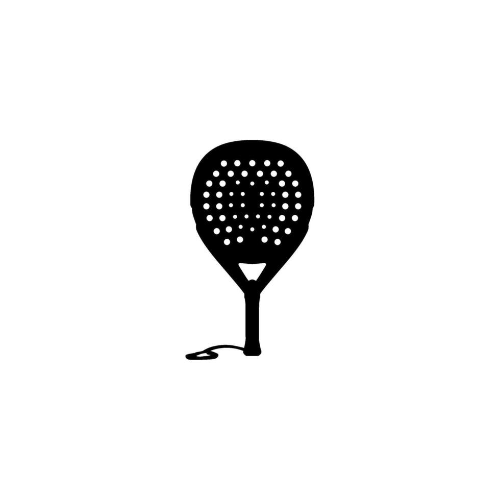 Padel Racket Silhouette, can use for Sport News, Logo Gram, Pictogram, Apps, Website, Icon, Symbol, Sign, or Graphic Deign Element. Editable vector