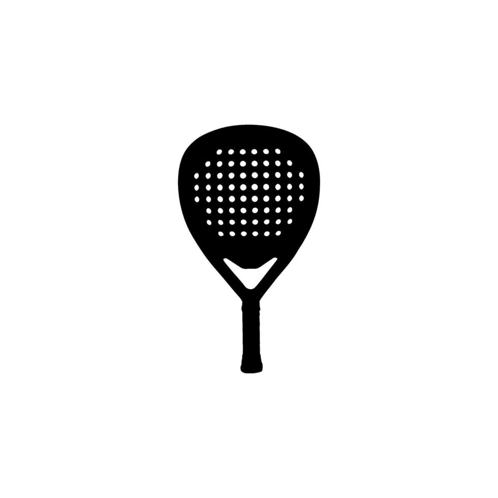 Padel Racket Silhouette, can use for Sport News, Pictogram, Apps, Logo, Website, Icon, Symbol, Sign, or Graphic Deign Element. vector