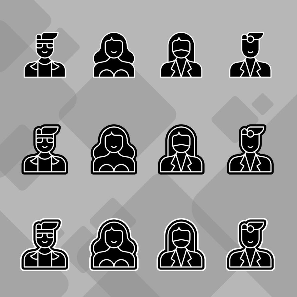 Flat Style Morning Smile Avatars vector