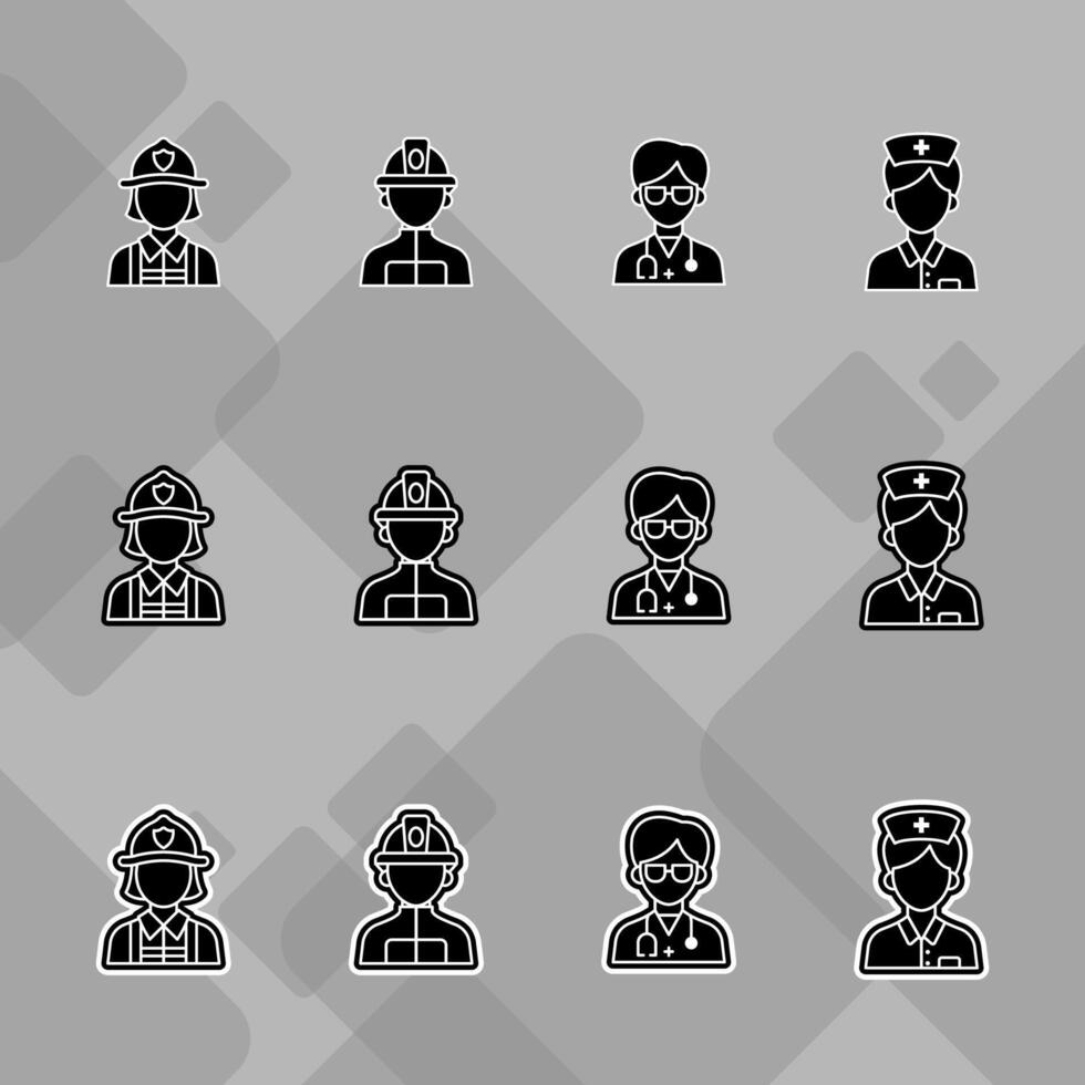 Social Media Men Icons Collection vector