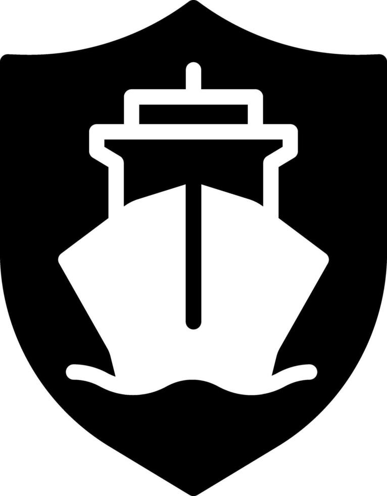 Ship safety pixel perfect glyph solid icon. Protection of crew and passengers aboard vessels. Maritime transportation. Black silhouette symbol on negative space. Isolatedillustration vector