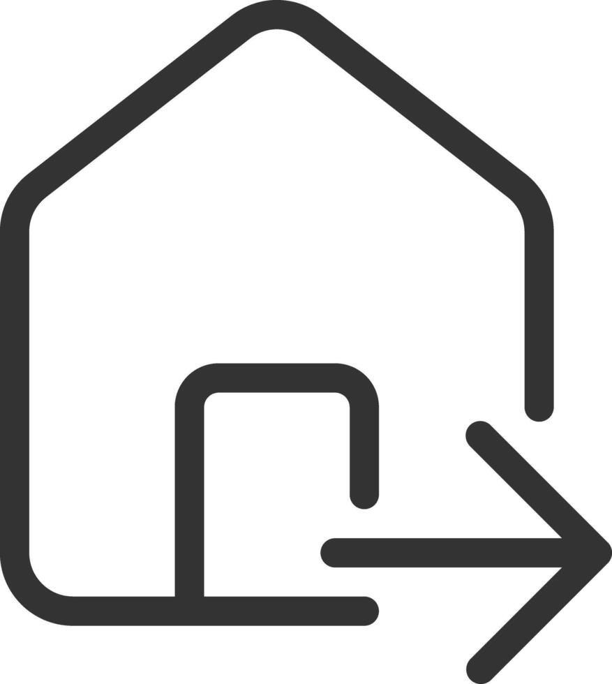 Relocation line ui icon. Home ownership, property. House checkout, rent. Moving out. Real estate. Isolated outline symbol. Webdesign user interface element linear, pixel perfect vector