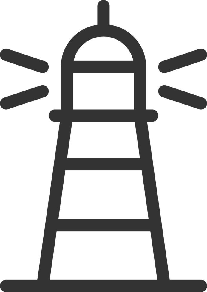 Lighthouse line ui icon. Sea beacon, nautical. Ocean navigation. Searchlight, maritime. Direction, building. Isolated outline symbol. Webdesign user interface element linear, pixel perfect vector