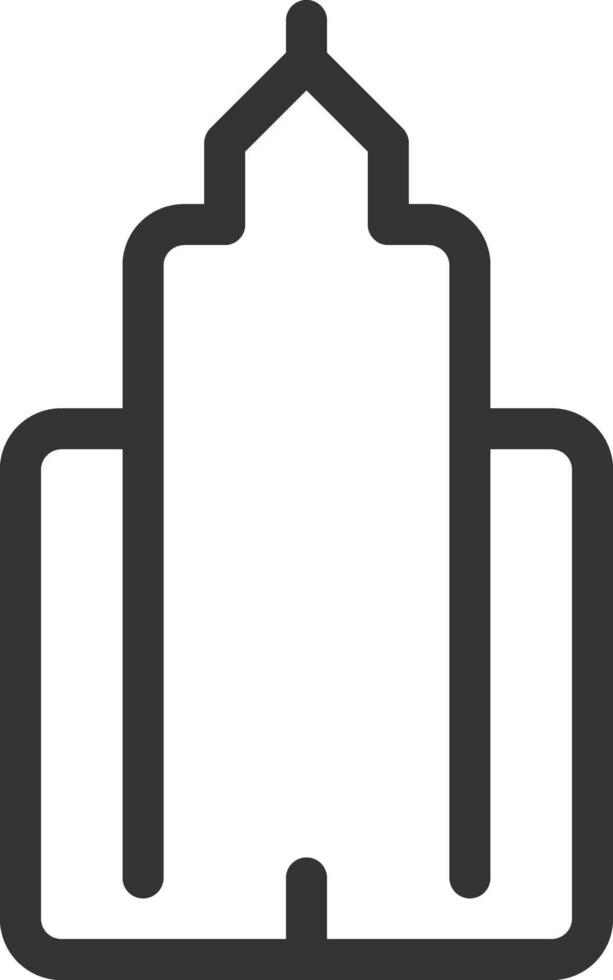 Skyscraper line ui icon. State building. Urban architecture, modern construction. Landmark, skyline. Isolated outline symbol. Webdesign user interface element linear, pixel perfect vector