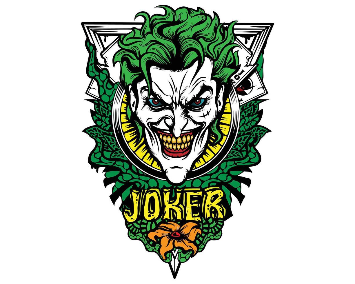 illustration featuring the Joker, a well-known character from DC Comics vector
