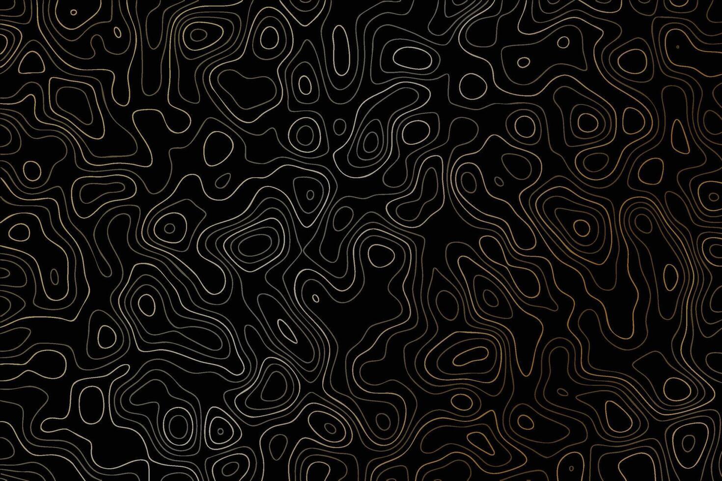Abstract topographic design on black vector