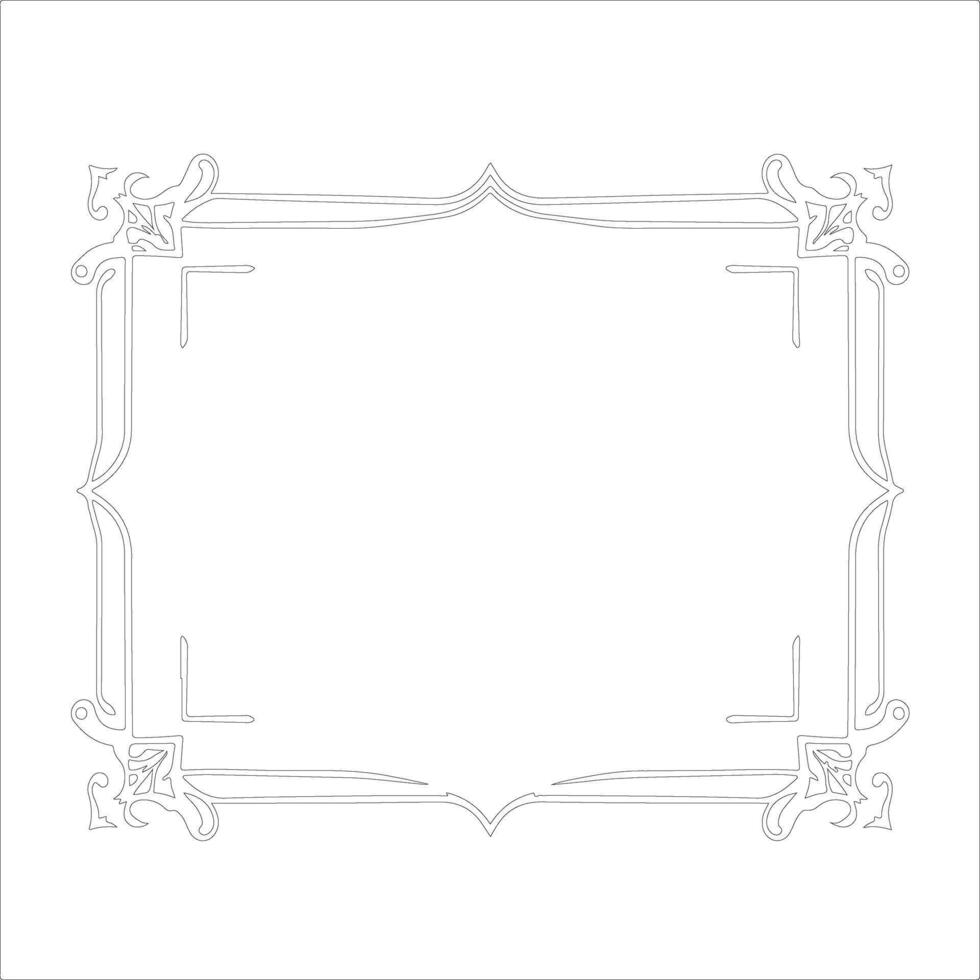A white frame with ornate design vector