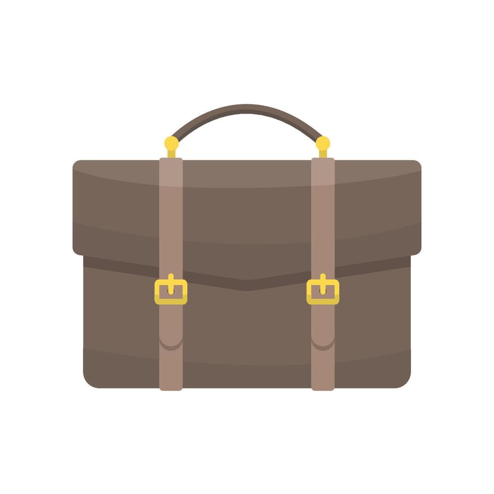Briefcase icon with straps. Briefcase for business meetings, documents. Business, finance. vector