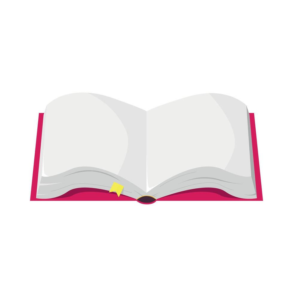 Open book icon on white background. Book, notebook for study, business. Education, knowledge. vector