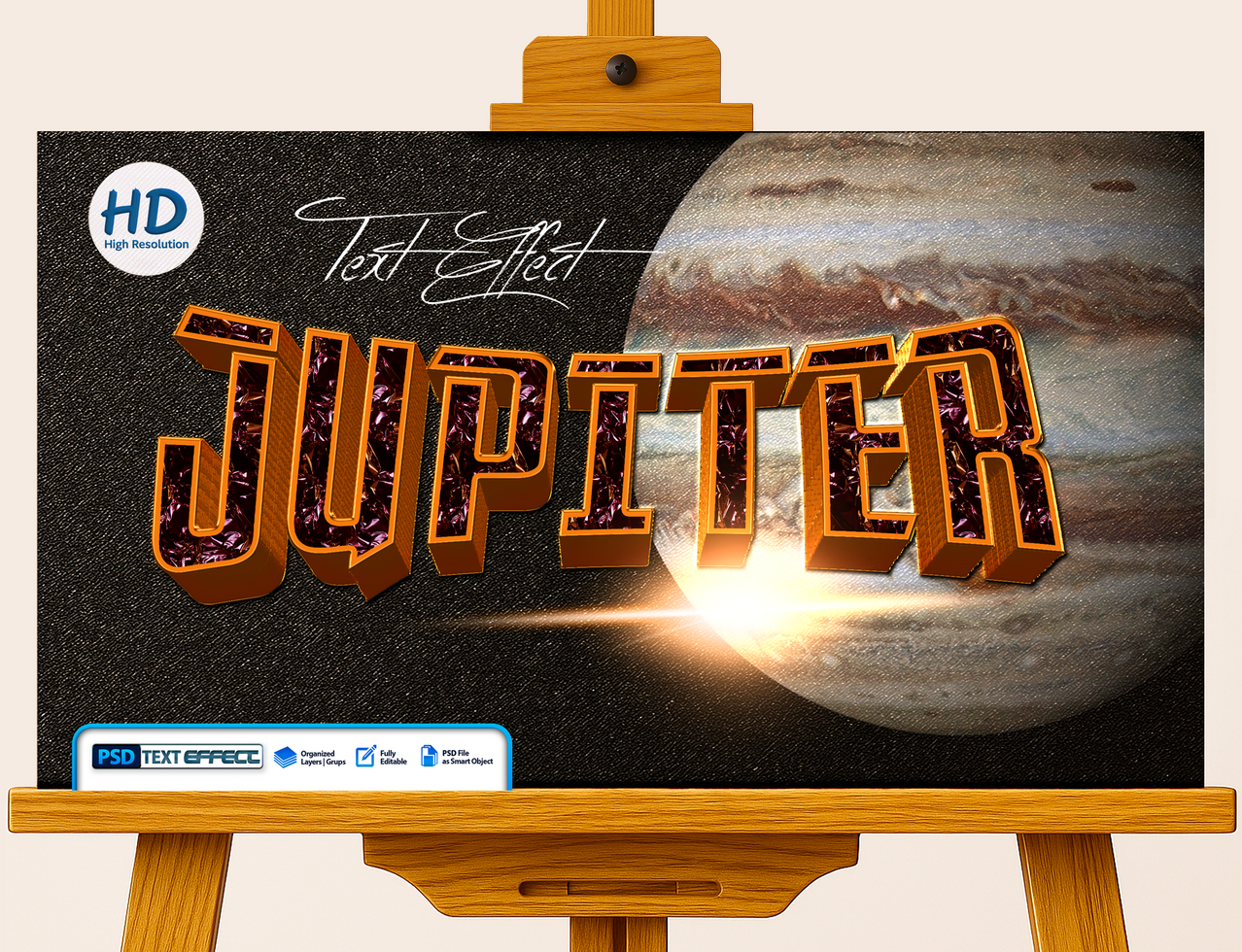 Jupiter Text Effext psd