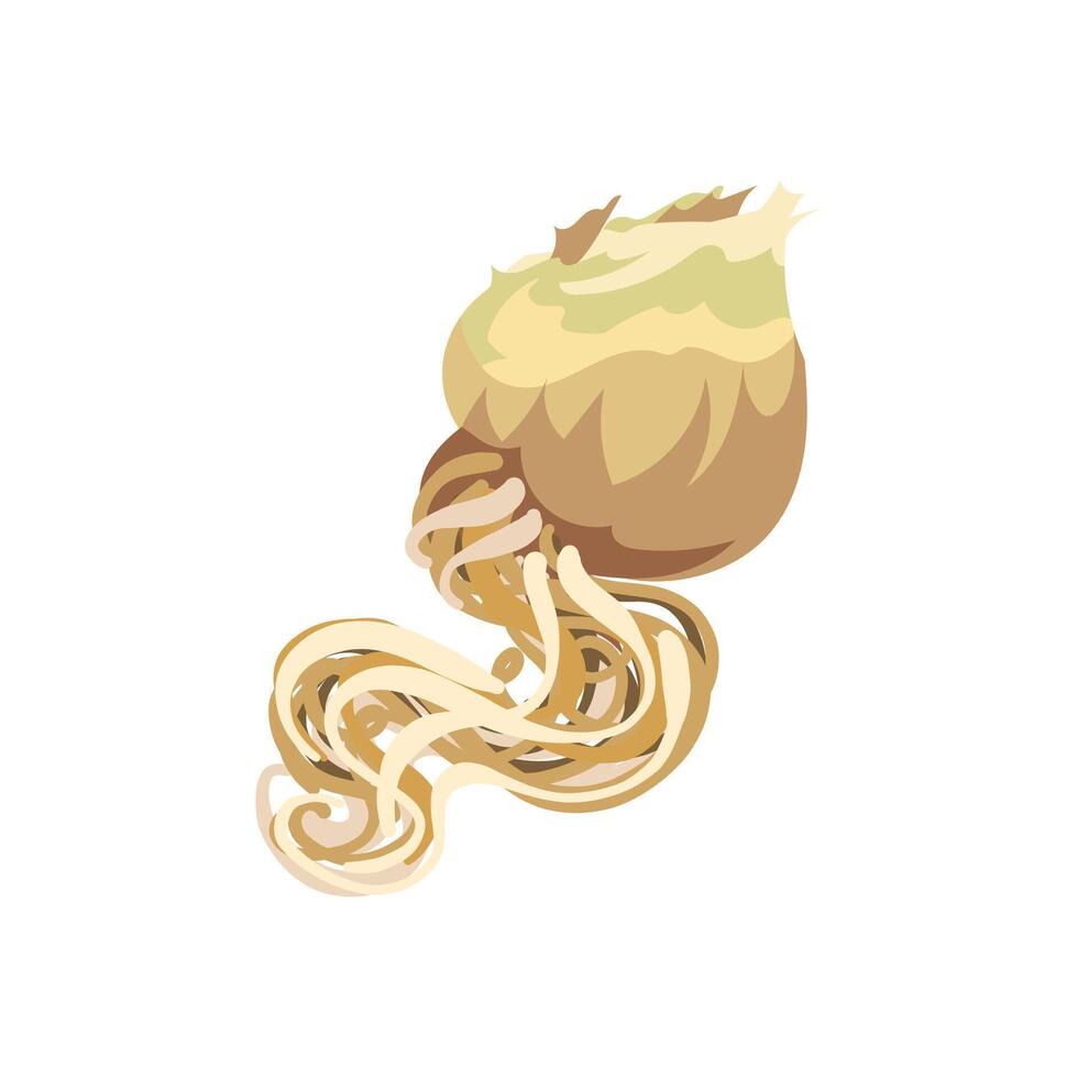 Unique food concept illustration with noodles vector