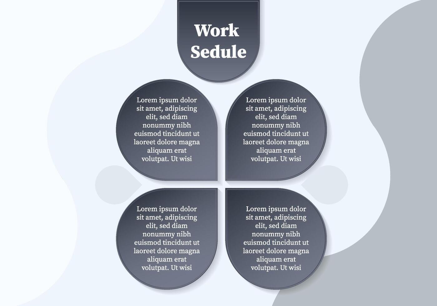 Work Schedule Infographic Data Flow Chart vector