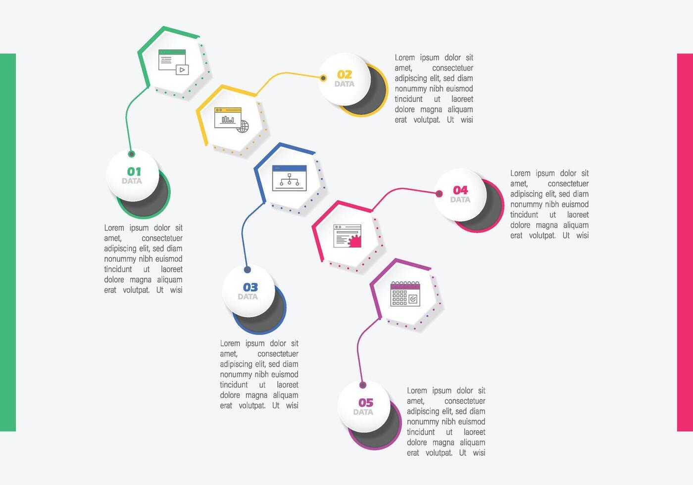 Infographic Diagram with Connecting Nodes vector