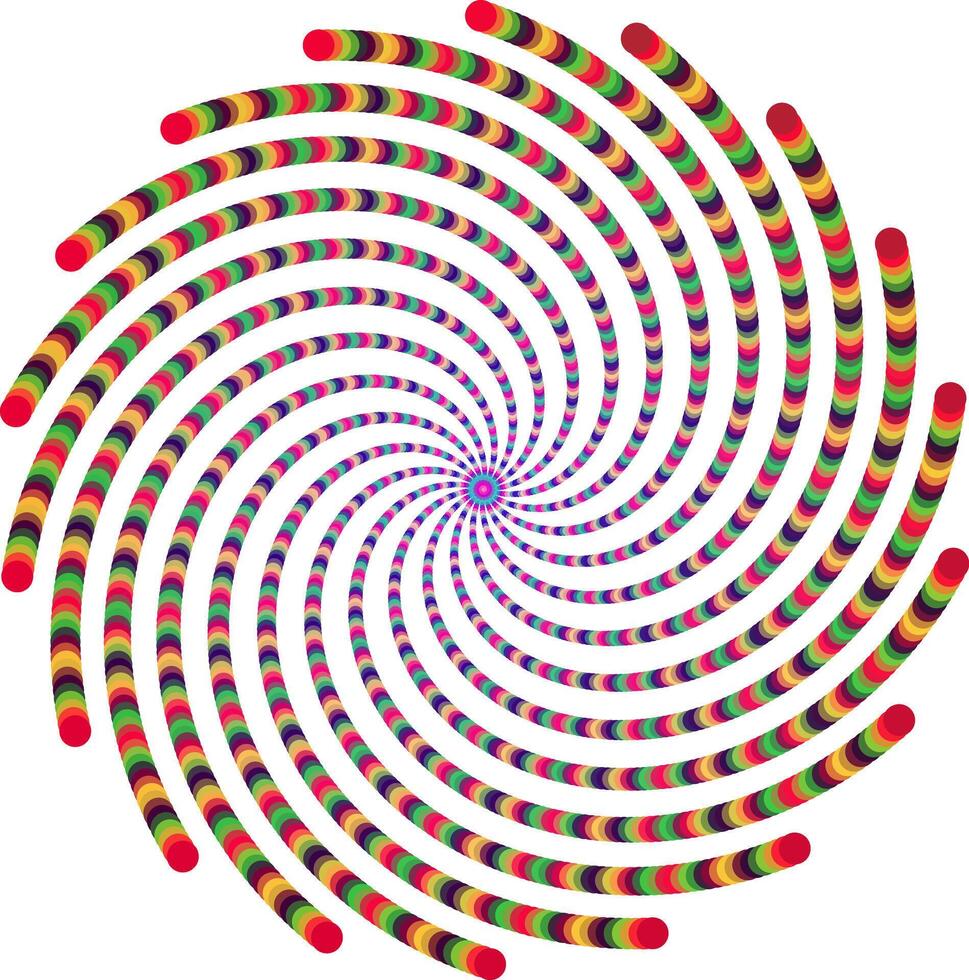 Radial Burst Abstract Composition with Cyan and Blue Dots vector