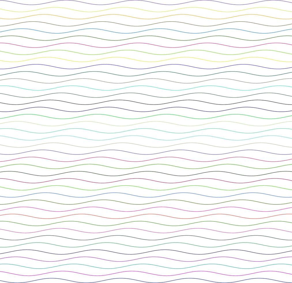 Wavy Lines Colorful Array of Serpentine Strands vector