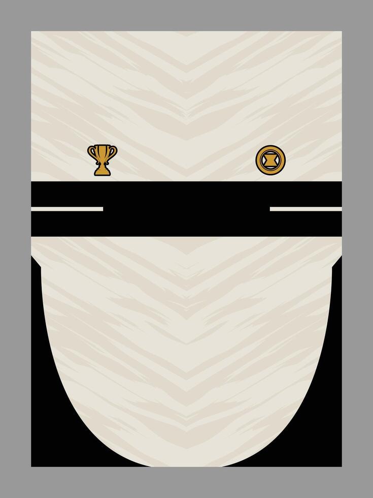Creamcolored sports jersey with emblem and trophy vector