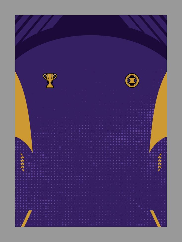 Purple and Gold Jersey with Trophy and Badge vector