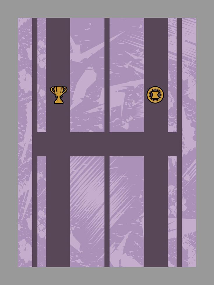 Purple Jersey with Stripes and Emblems vector