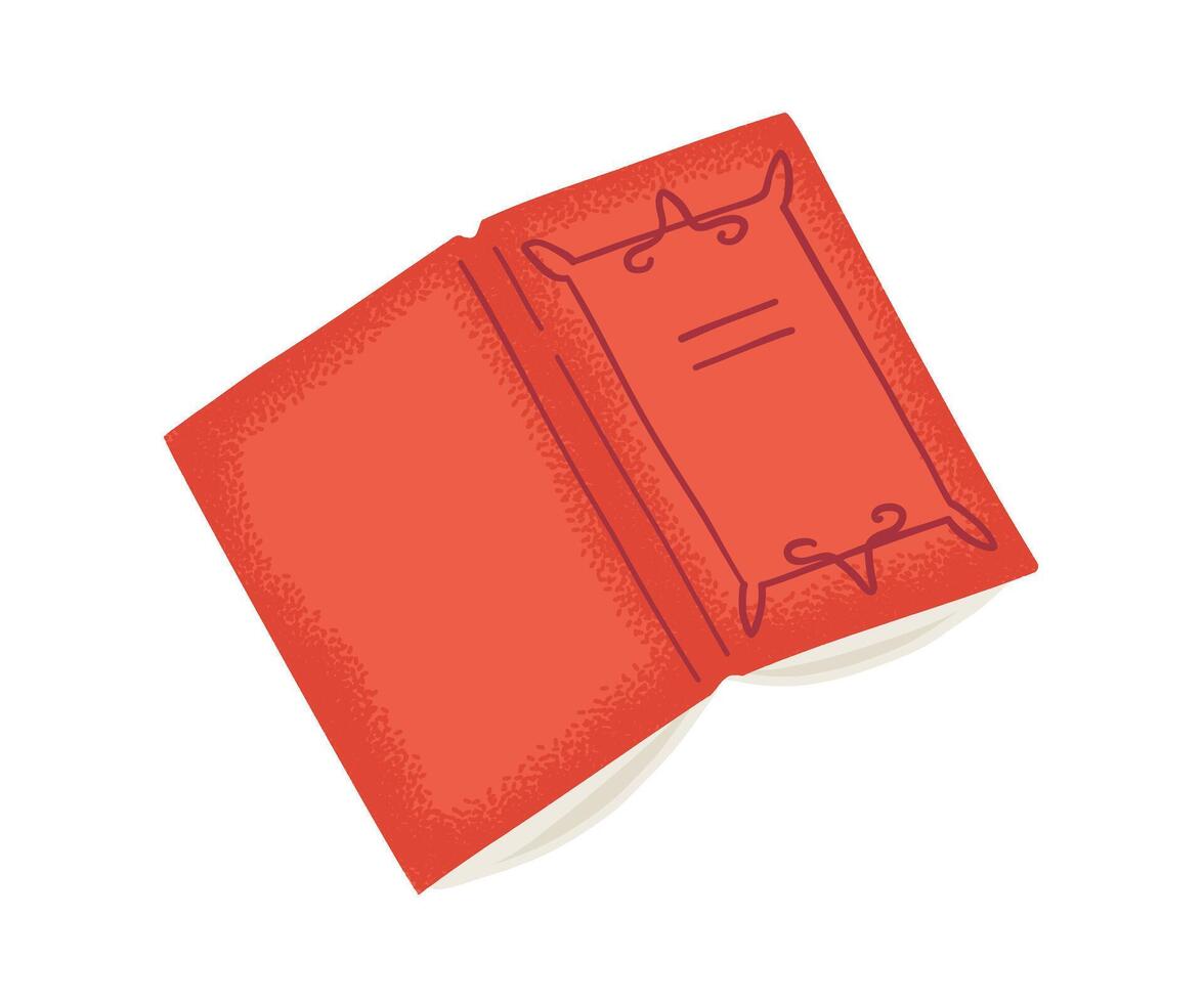 Vector illustration of an open red book