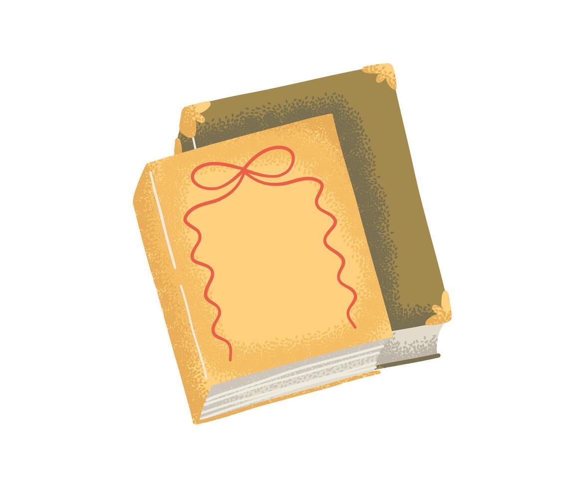 Art books with decorative covers vector