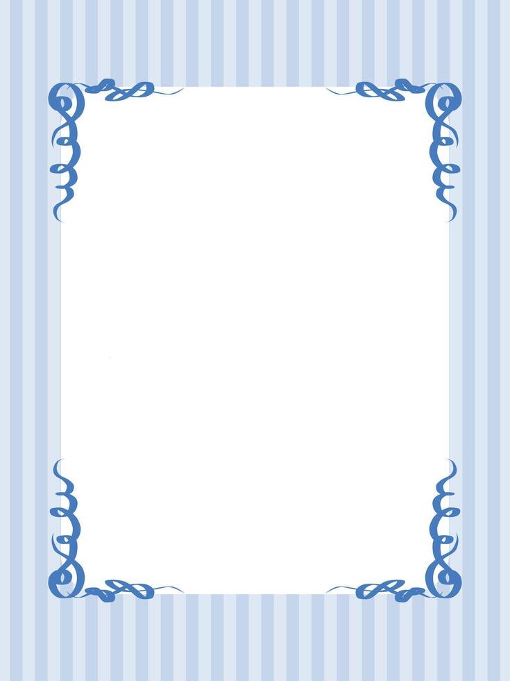 Vintage Bow Ribbon Frame Lace Art. Mediterranean Amalfi Style Art. Empty Wedding Card Invitation Page. Italy or Greece Romantic Vibes Elegant Line Design. Aesthetic Timeless Minimalist Border. vector