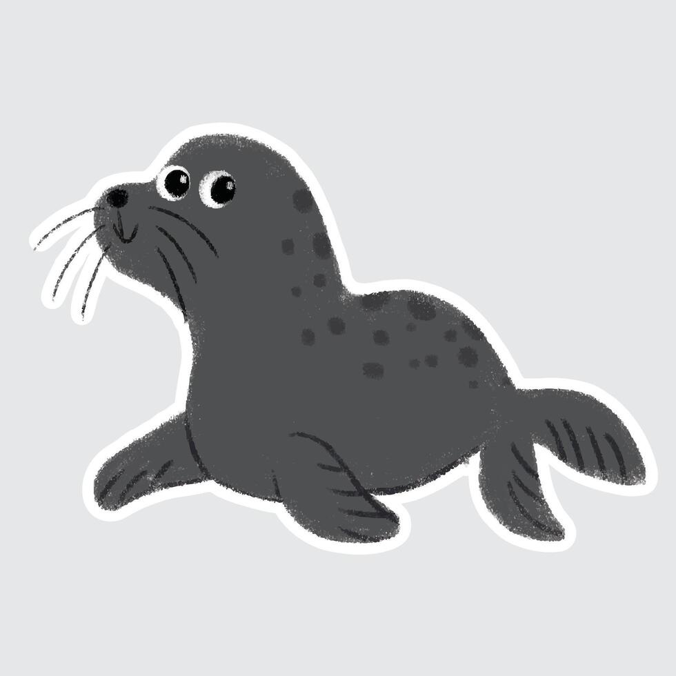 cartoon seal illustration vector