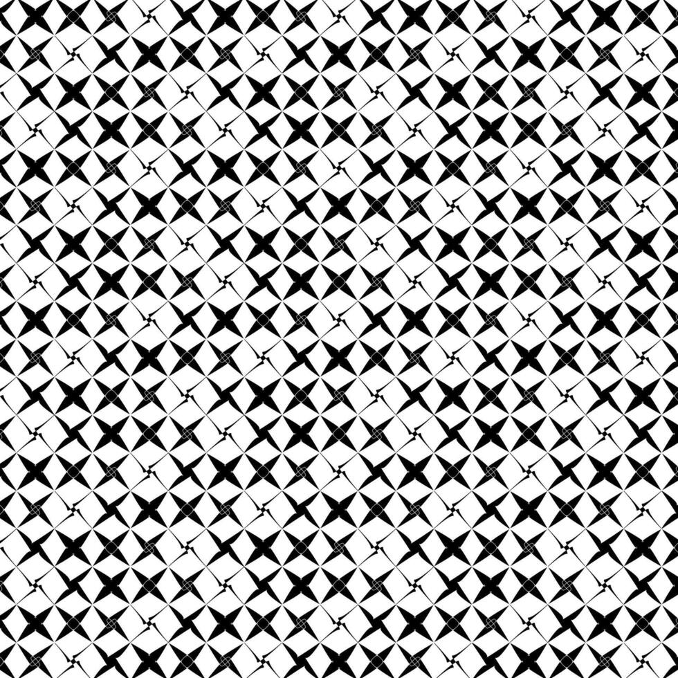Geometric pattern with repeating symmetrical star shapes in op art style vector