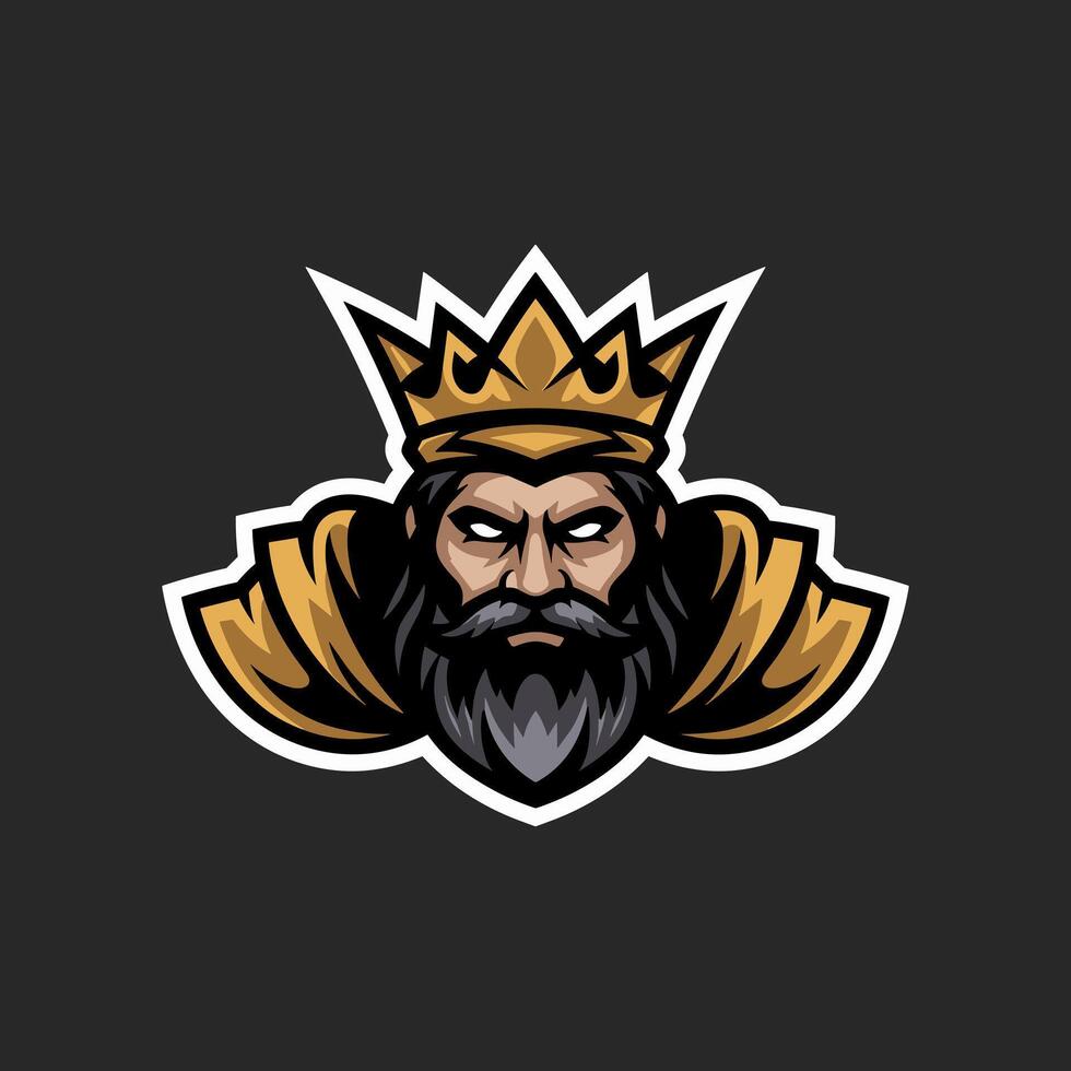 Regal king logo illustration vector