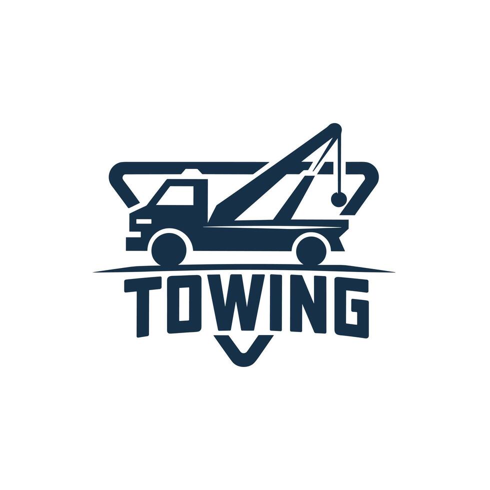 Tow Truck Logo for Roadside Assistance and Vehicle Recovery vector