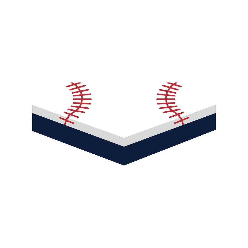 A flat design icon of a baseball home plate, representing the final base and a key scoring point. vector