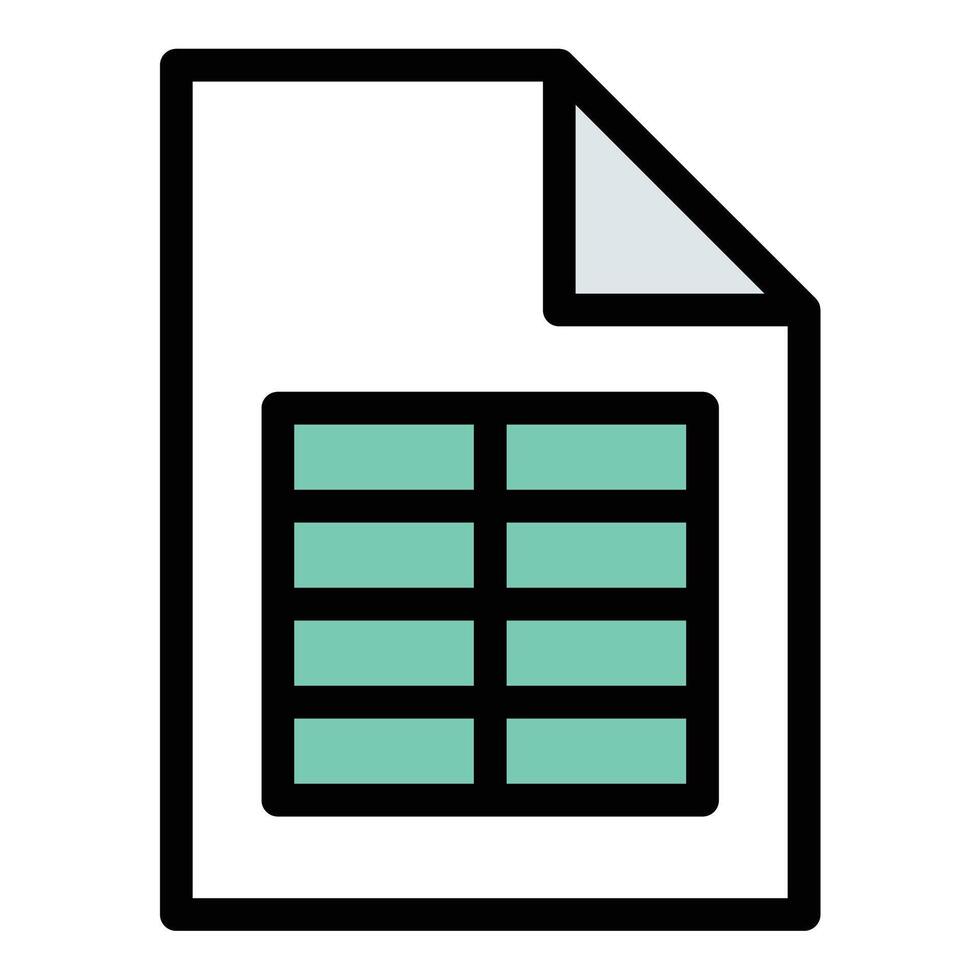 Document sheet icon flat line style illustration representing individual files or pages, suitable for office documents, administrative tasks, and digital content management projects vector
