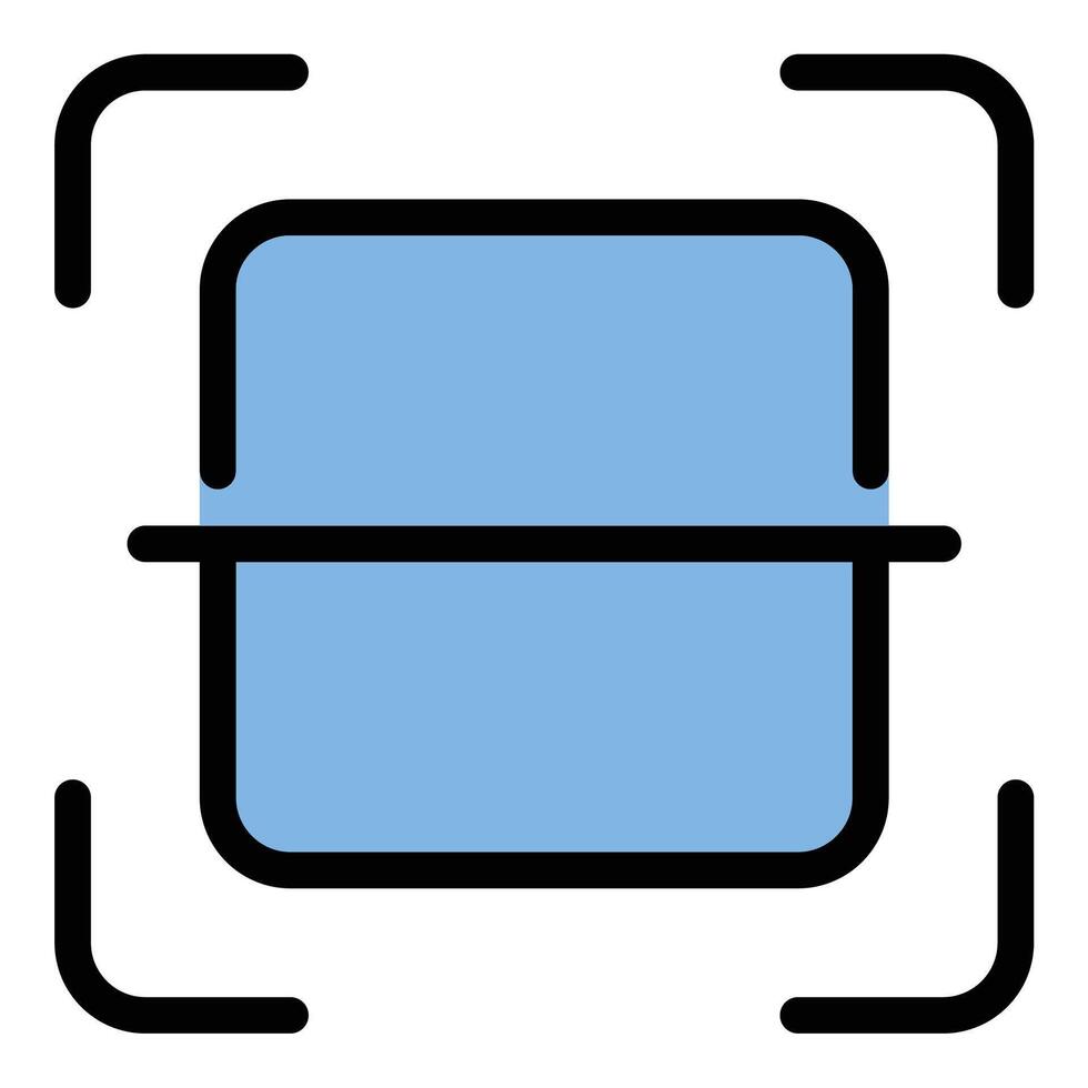 Scanner icon flat line style illustration representing document digitization and data capture, suitable for office equipment, digital workflows, and administrative tasks vector