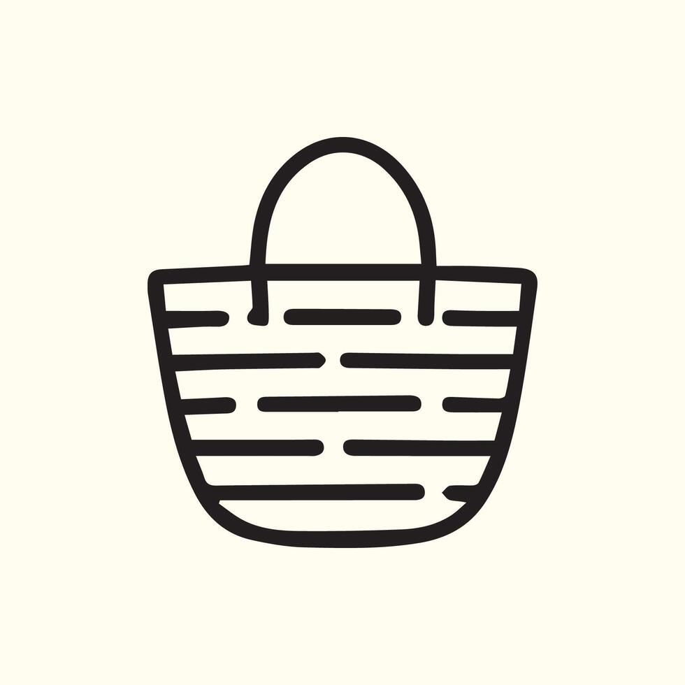 Chic Woven Tote Bag A Timeless Accessory for Every Stylish Outing vector
