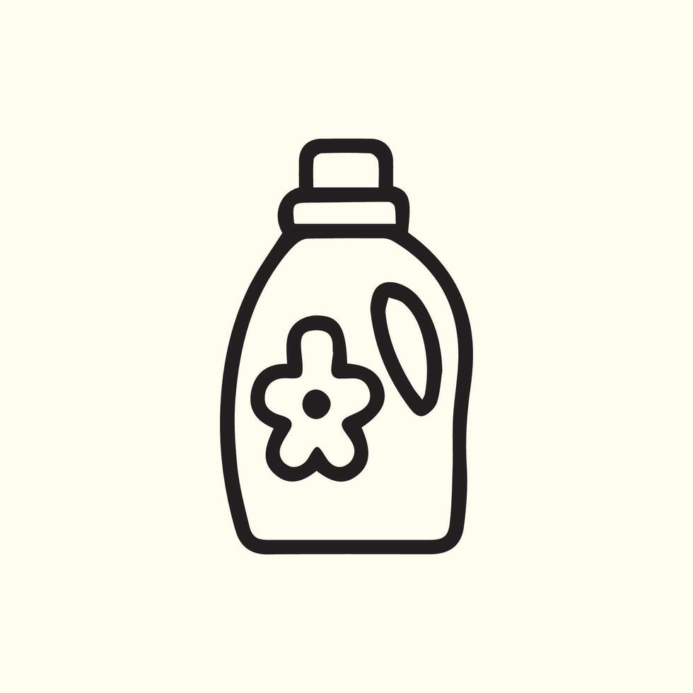 Laundry Detergent Bottle Icon Simple Design for Home Care Products vector