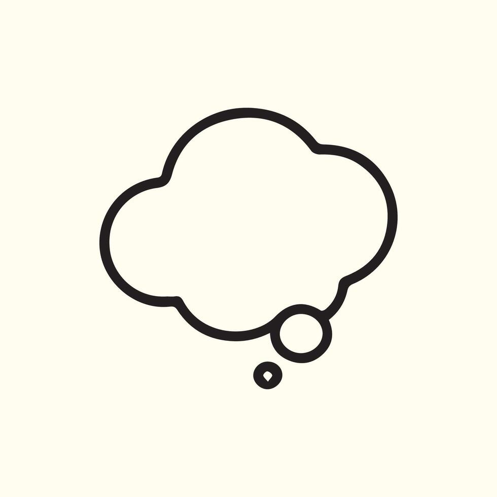 Thought Bubble Icon Simplistic Design For Creative Communication vector