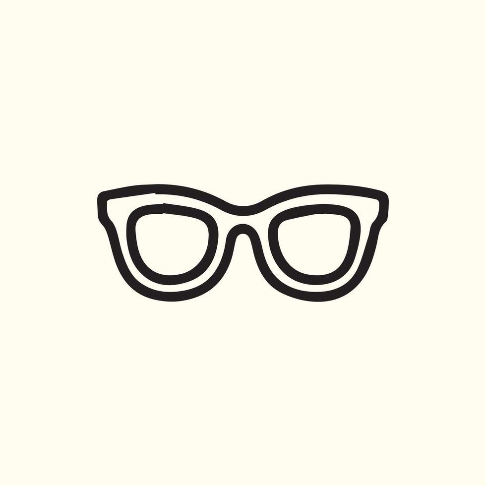 Classic Black Frame Eyeglasses Elegant Eye Protection Accessory Style vector